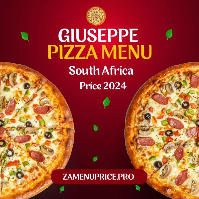 Giuseppe Pizza Menu South Africa Price 2024