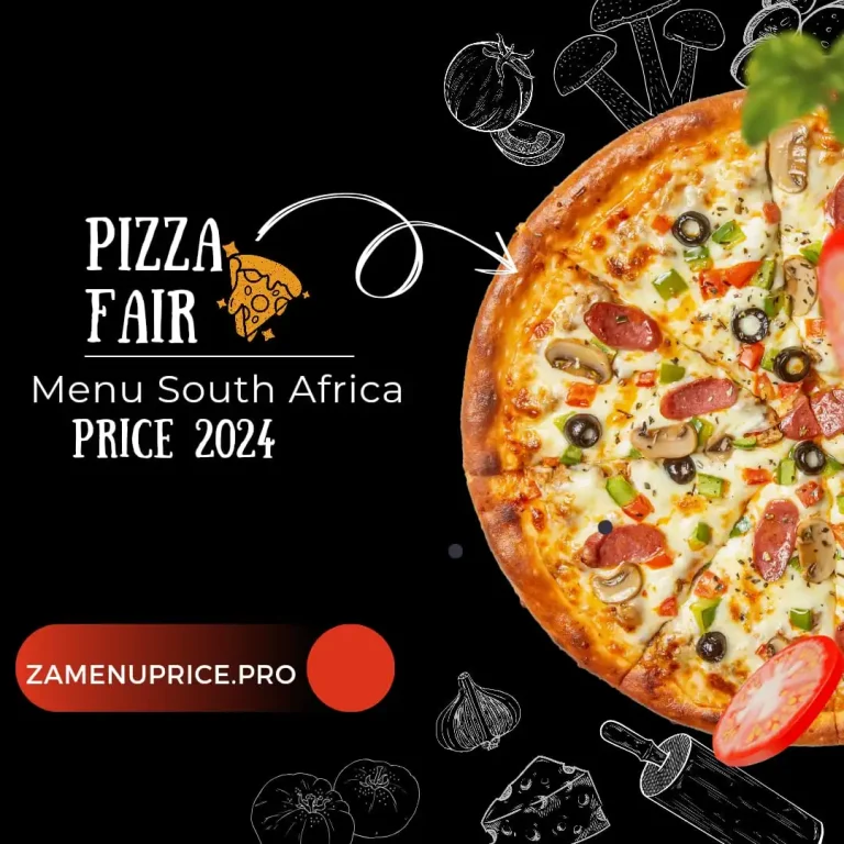 Pizza Fair Menu South Africa 2024