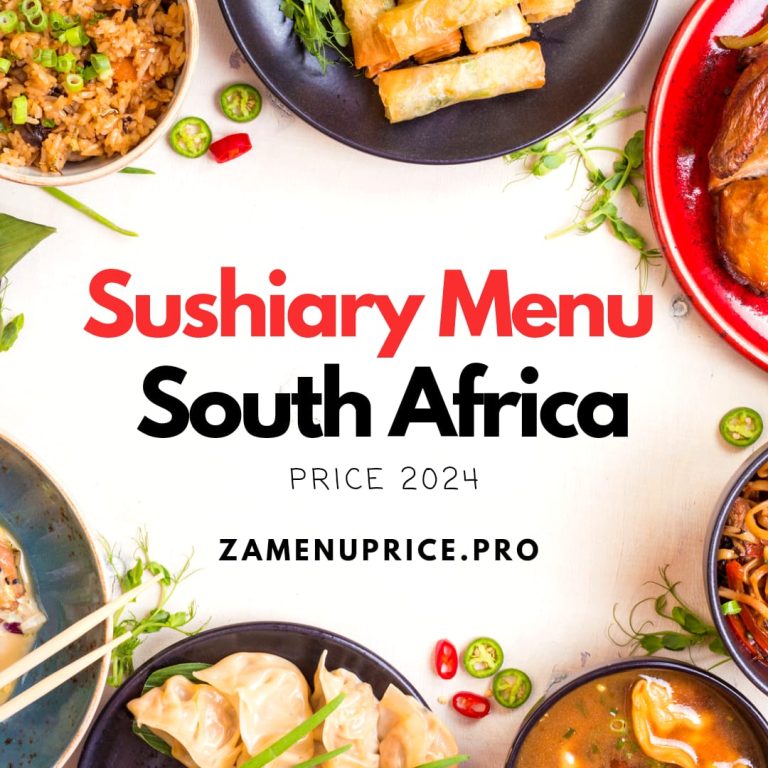 Sushiary Menu South Africa Price 2024