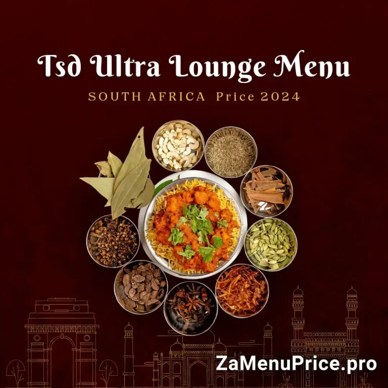 Tsd Ultra Lounge Menu South Africa Price 2024