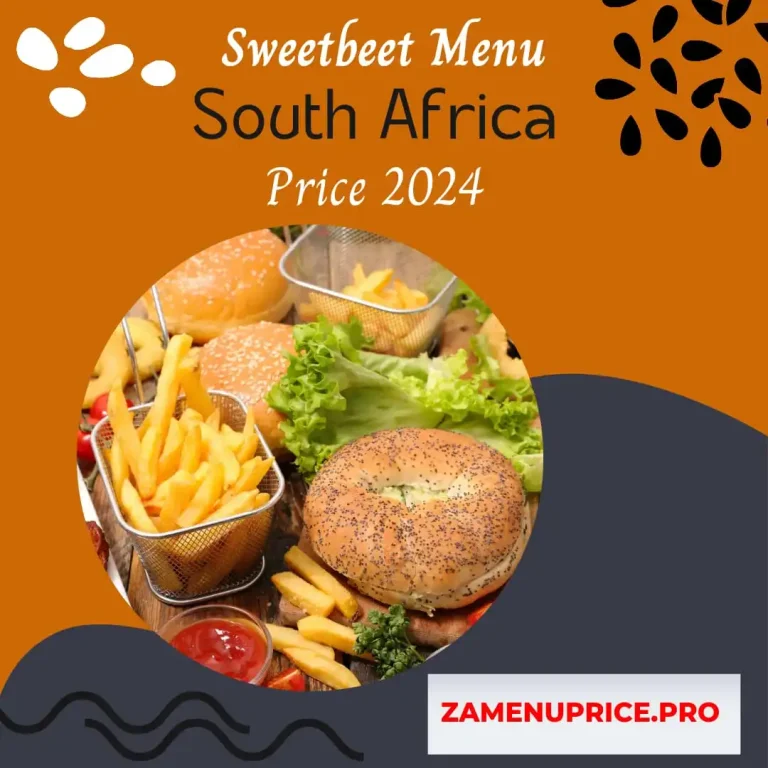 Sweetbeet Menu South Africa Price 2024