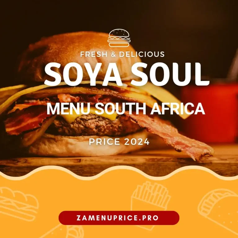 Soya Soul Menu South Africa Price 2024